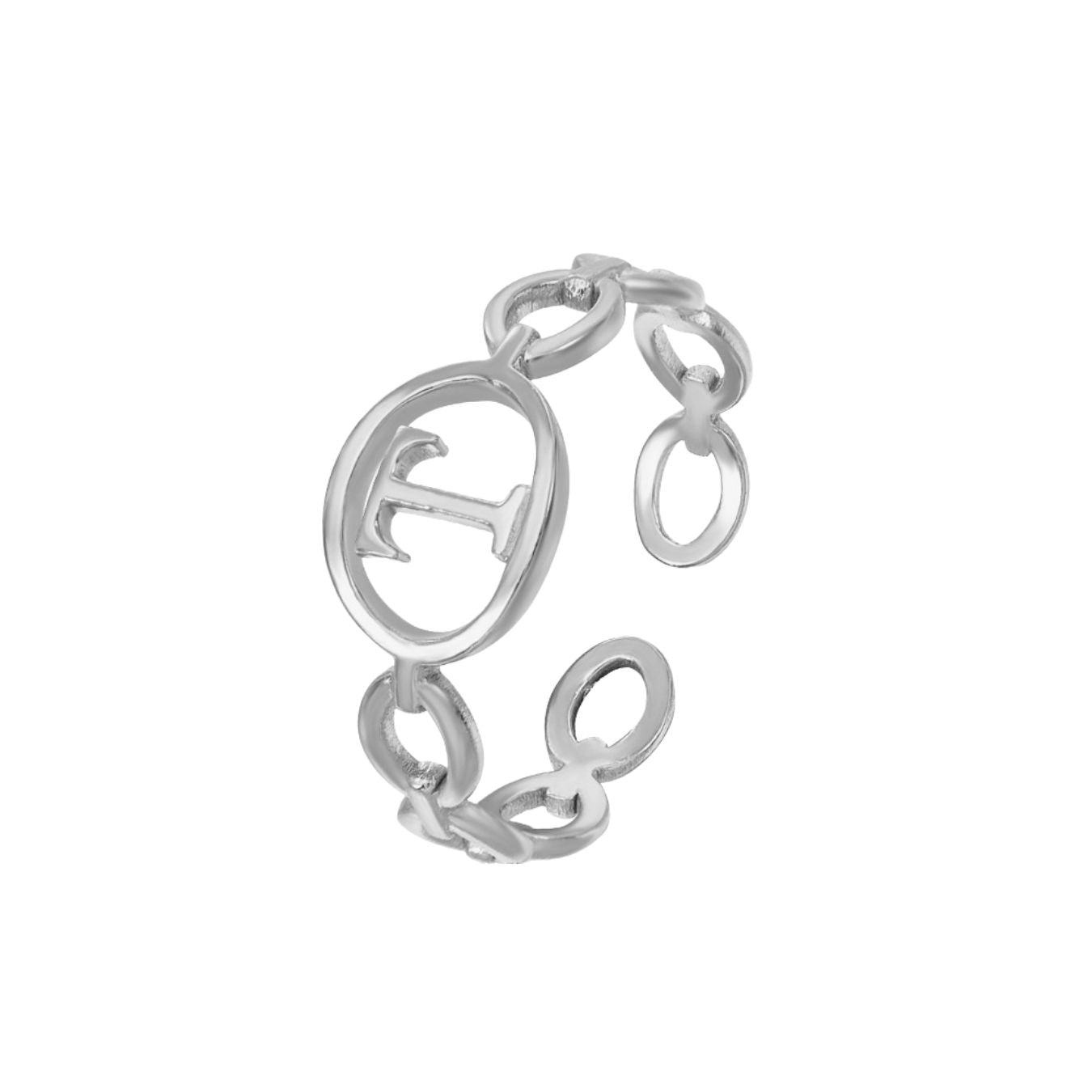 Justerbar Initial Ring "Embrace"