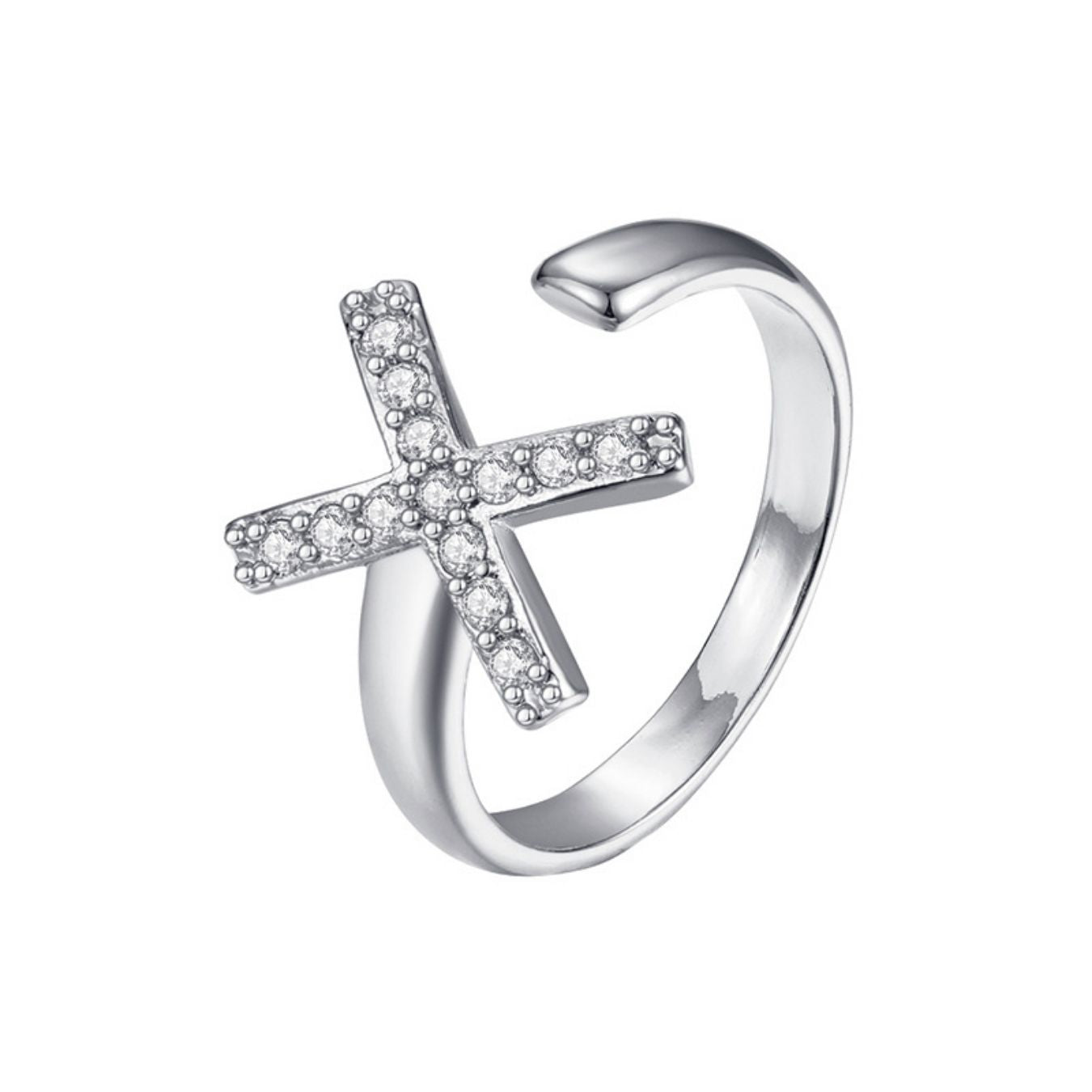 Justerbar Initial Ring "Twinkle"