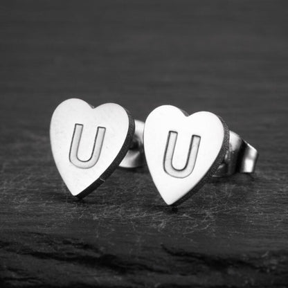 Initial Øreringe "Chic Heart"