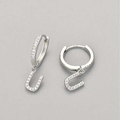 Initial øreringe "Crystal"