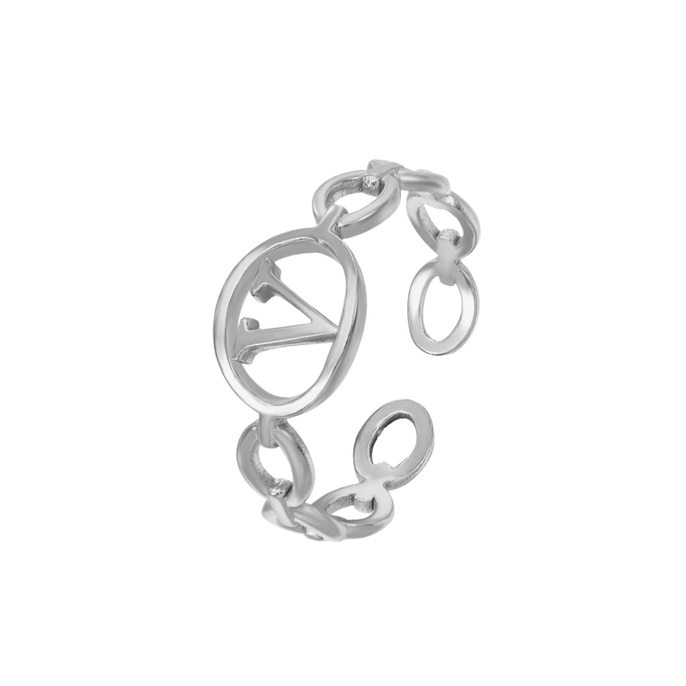 Justerbar Initial Ring "Embrace"