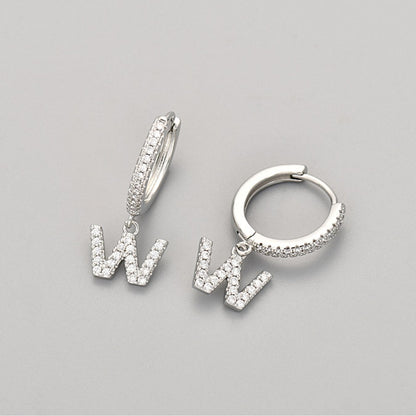 Initial øreringe "Crystal"