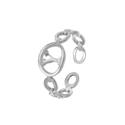 Justerbar Initial Ring "Embrace"