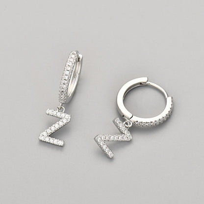 Initial øreringe "Crystal"