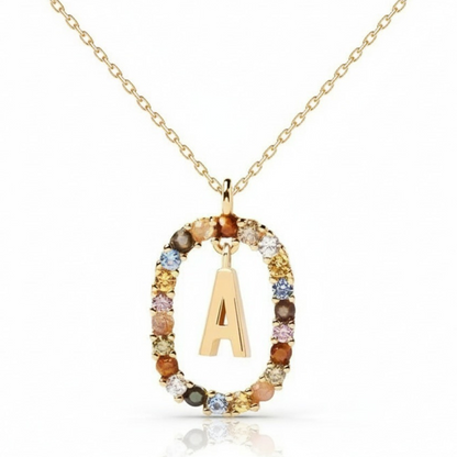 Initial Halskæde "Rainbow"