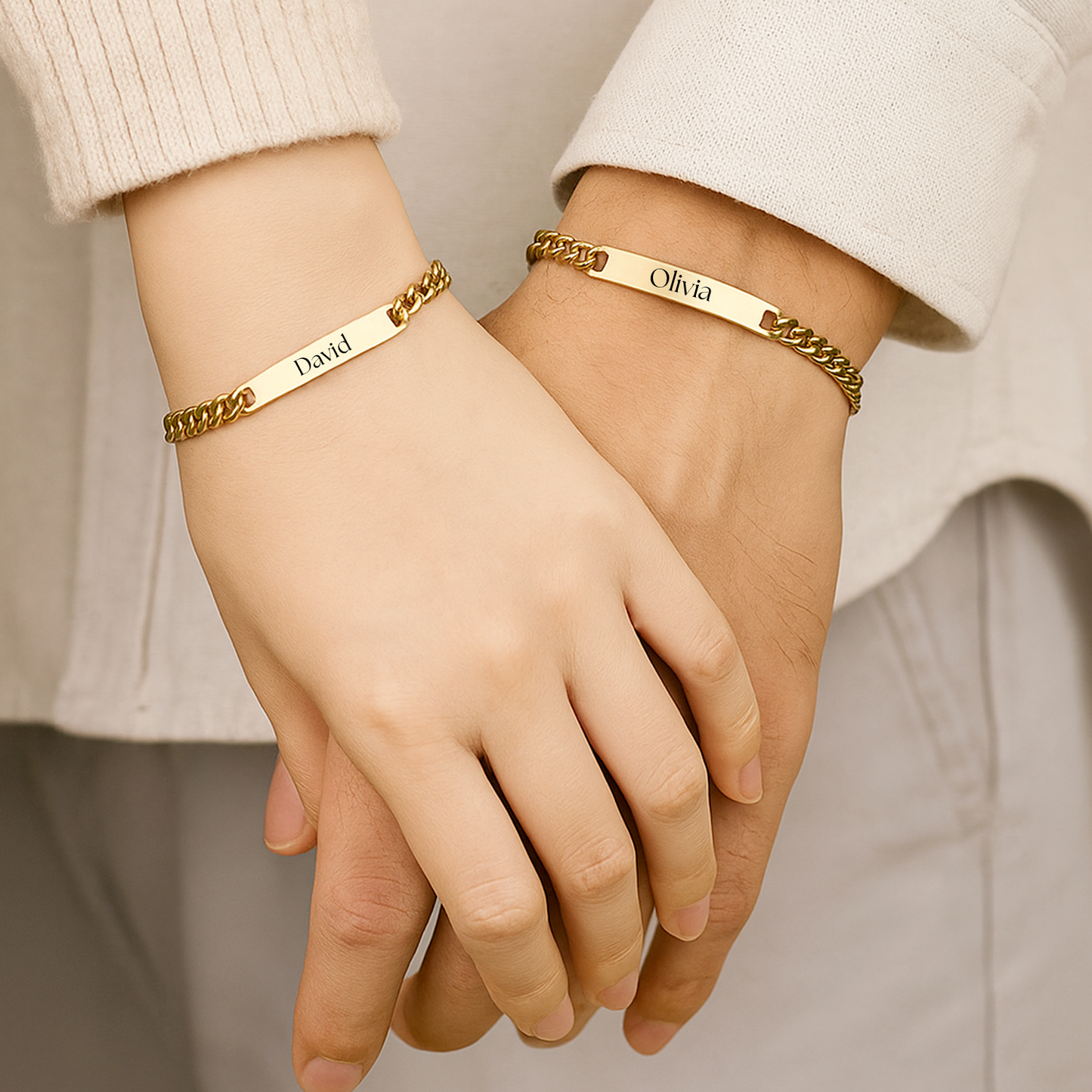 Overlegen armbåndssæt "Love Locked"