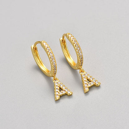 Initial øreringe "Crystal"