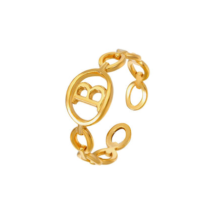 Justerbar Initial Ring "Embrace"