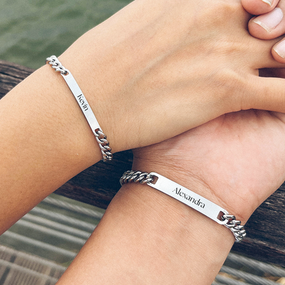 Overlegen armbåndssæt "Love Locked"