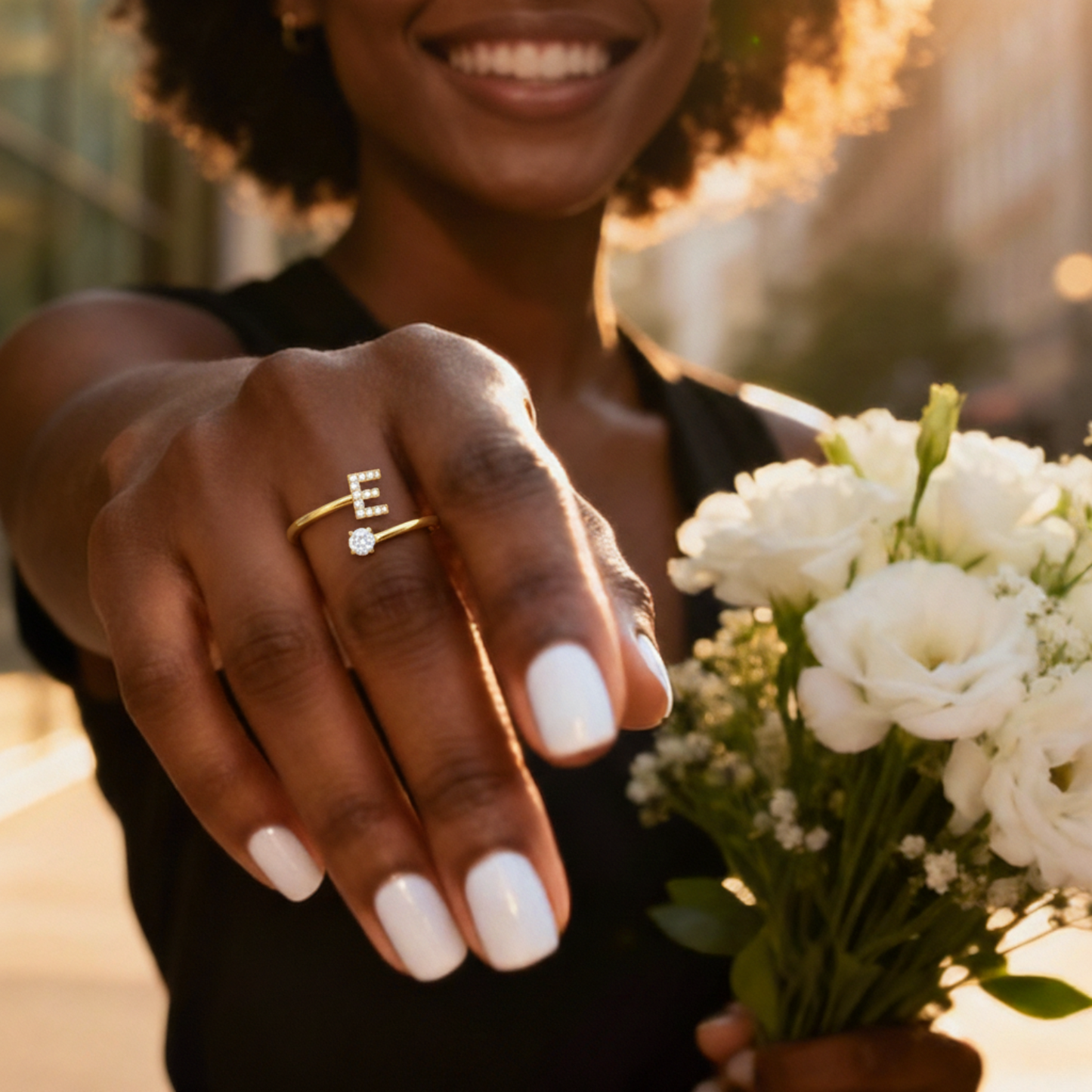 Justerbar Initial Ring "Classic"