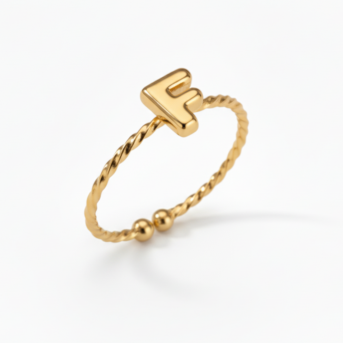 Justerbar Initial Ring "Minimalist"