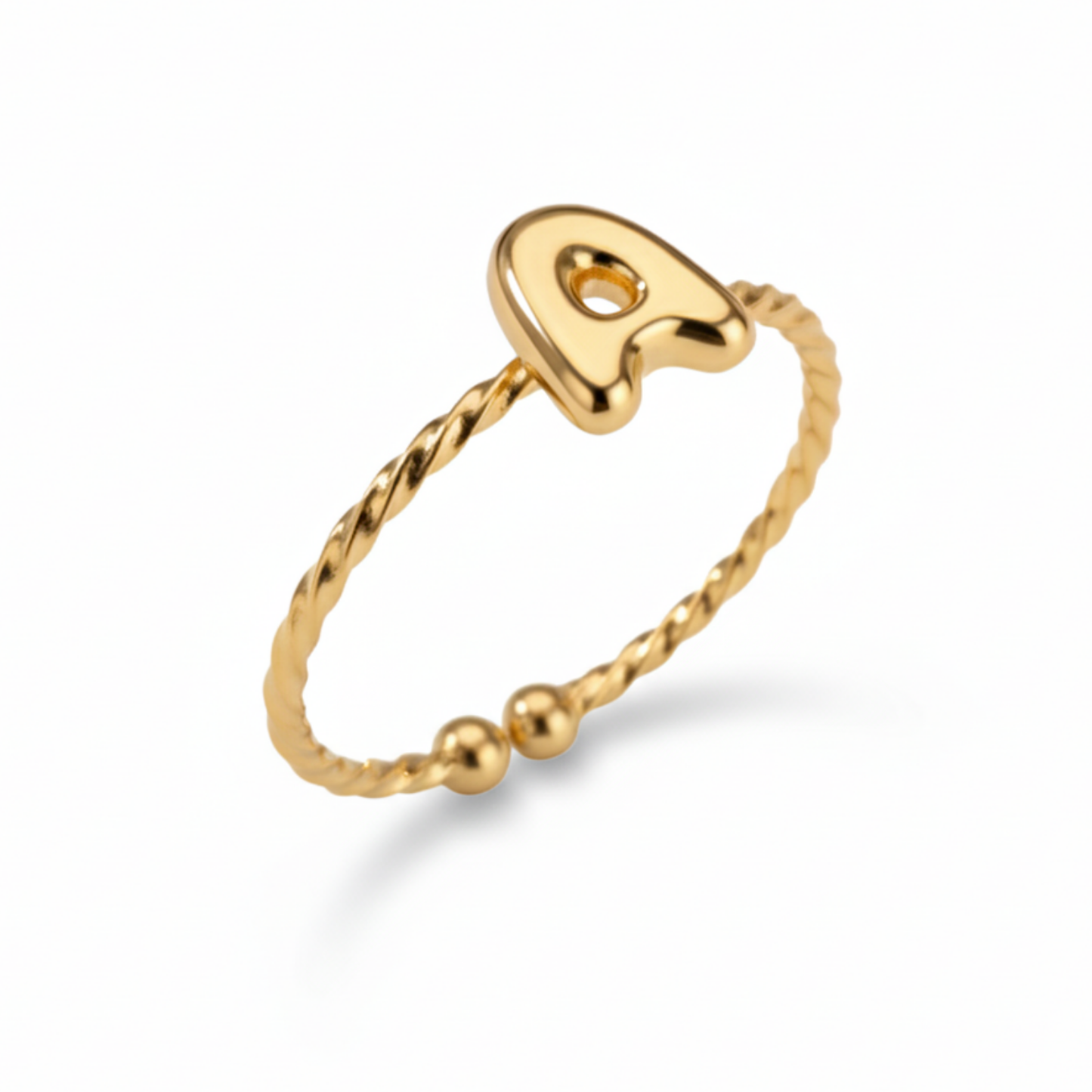 Justerbar Initial Ring "Minimalist"