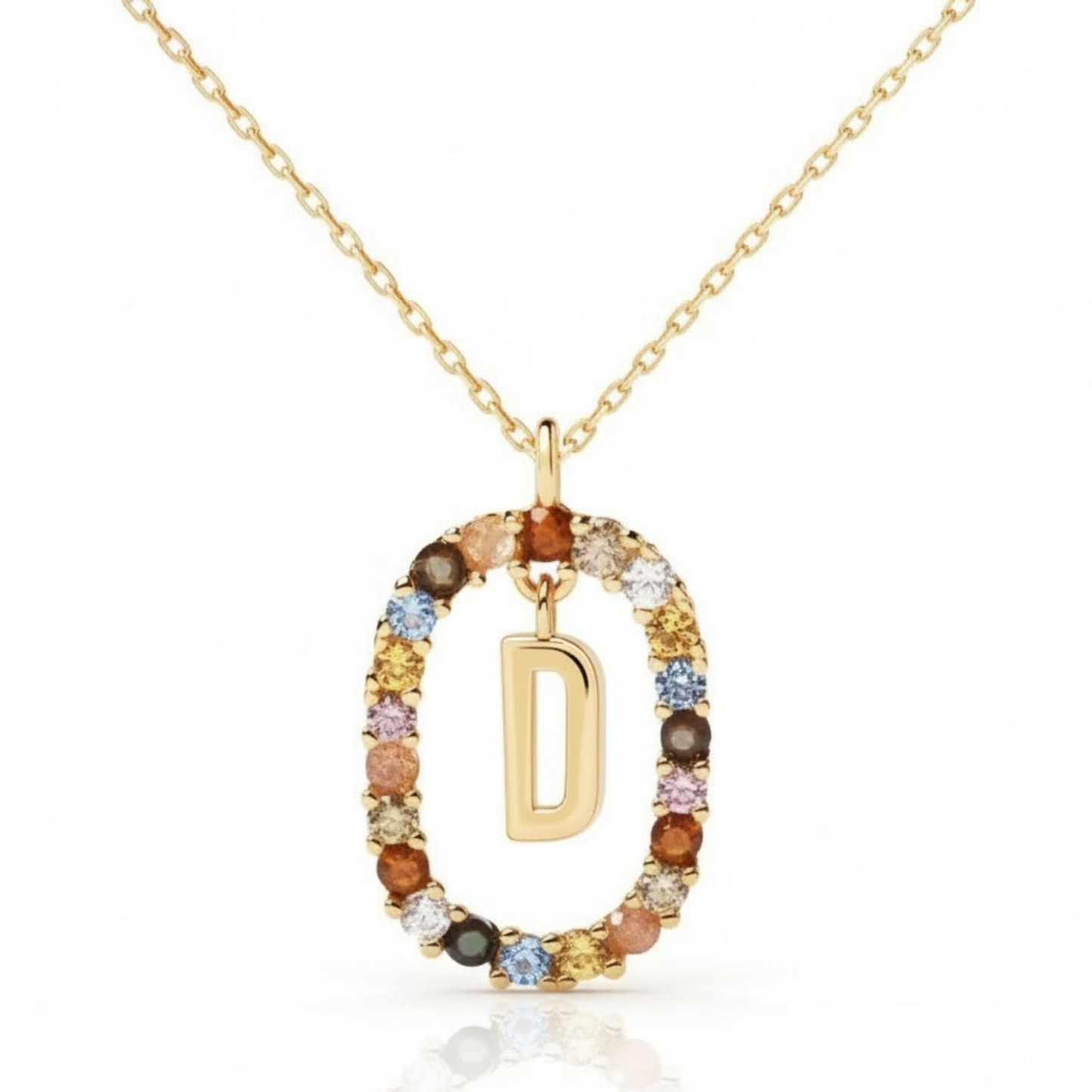 Initial Halskæde "Rainbow"