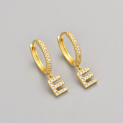 Initial øreringe "Crystal"