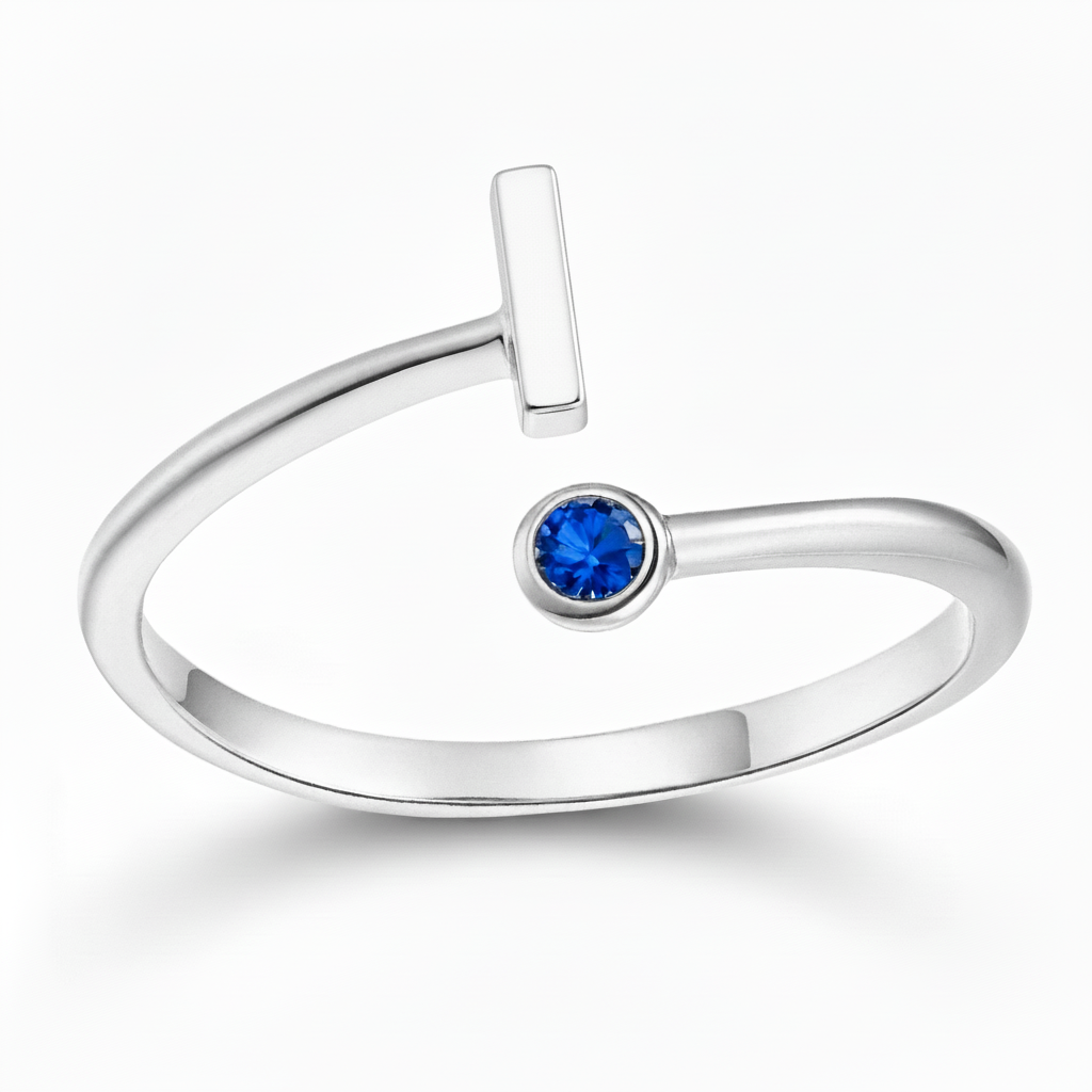 Justerbar Initial Ring "Essence"