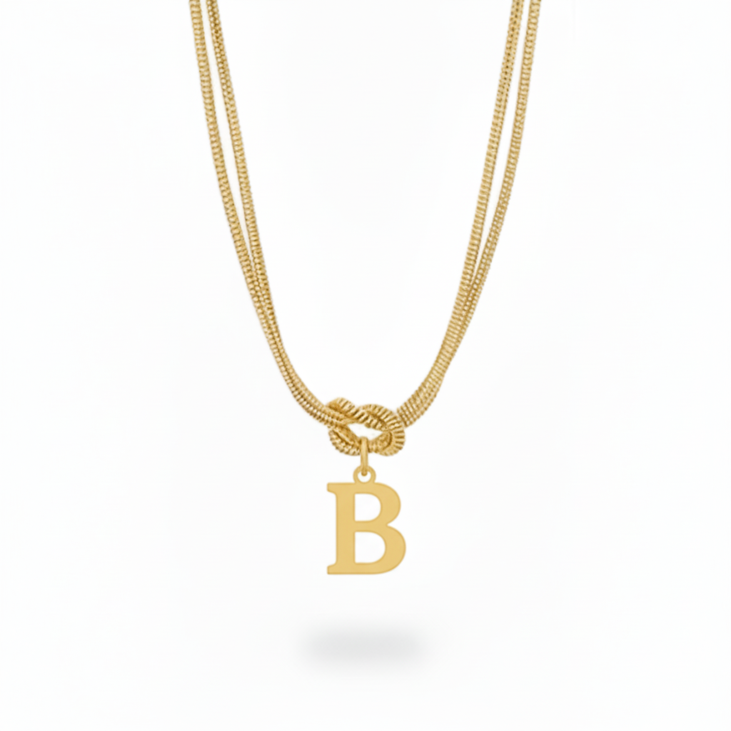 Initial Halskæde "Alphabet Knot"