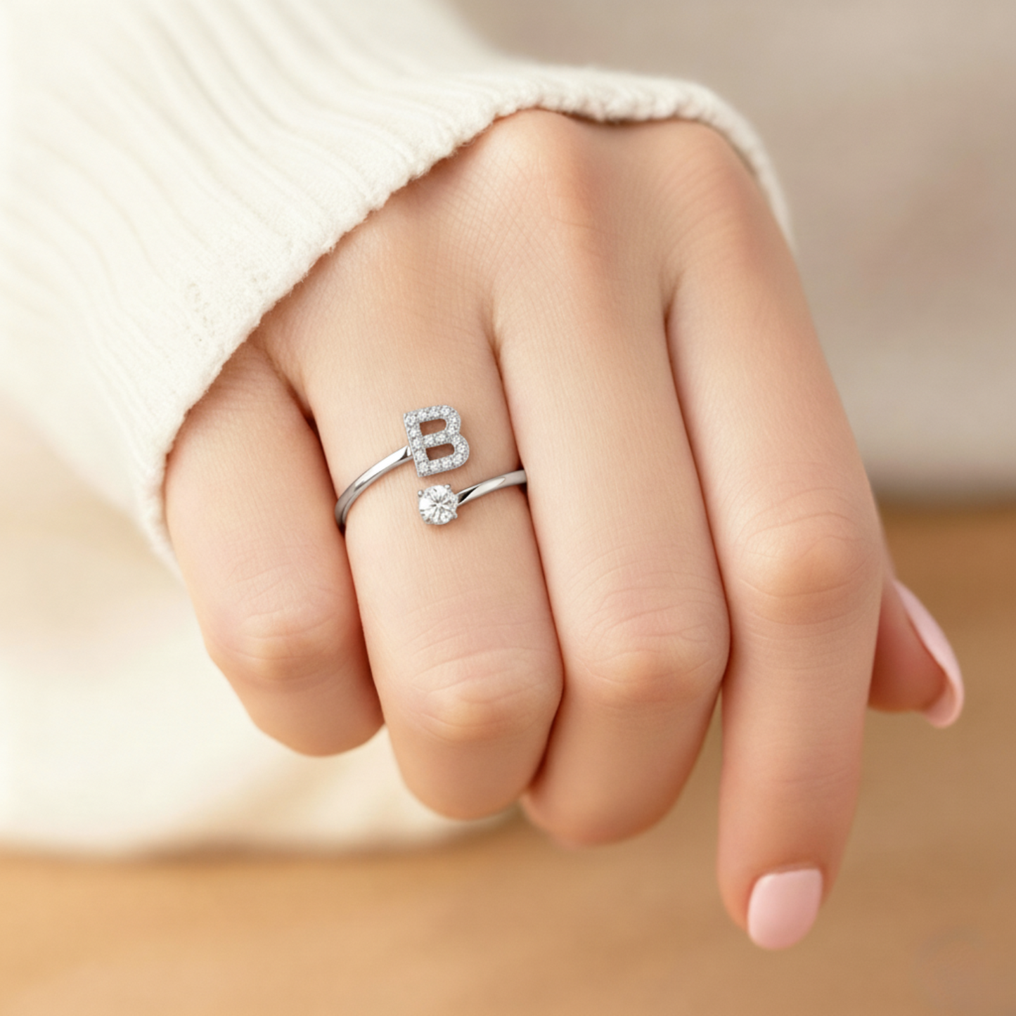Justerbar Initial Ring "Classic"