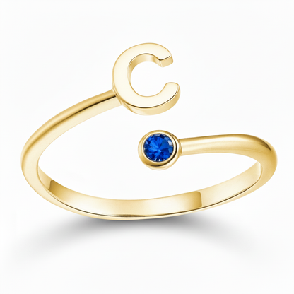 Justerbar Initial Ring "Essence"