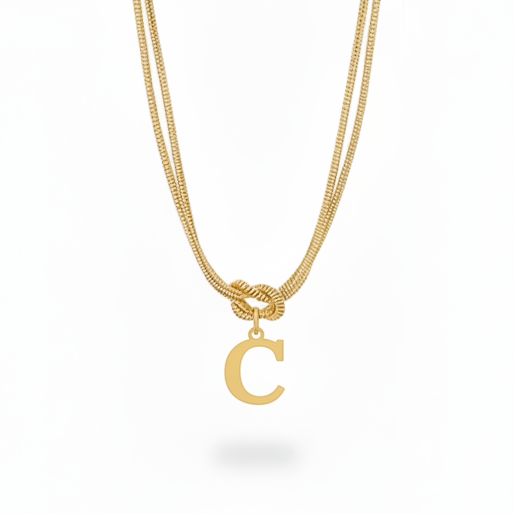 Initial Halskæde "Alphabet Knot"