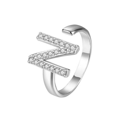 Justerbar Initial Ring "Twinkle"