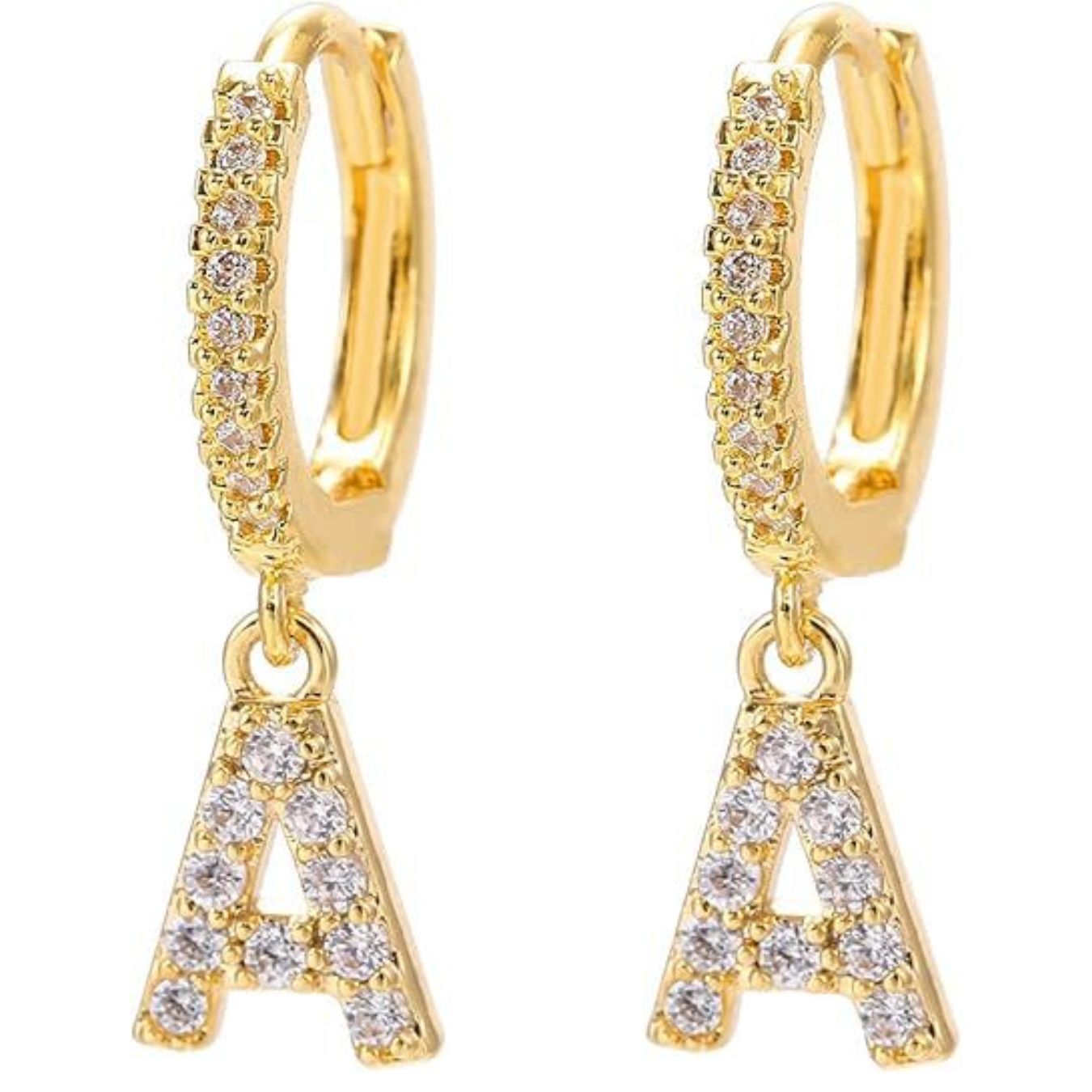 Initial øreringe "Crystal"