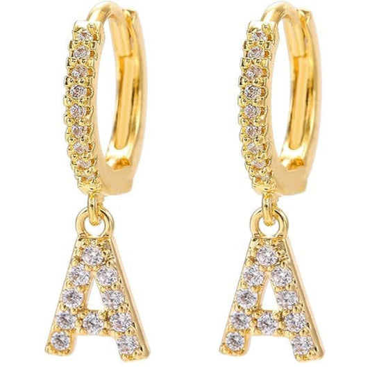 Initial øreringe "Crystal"