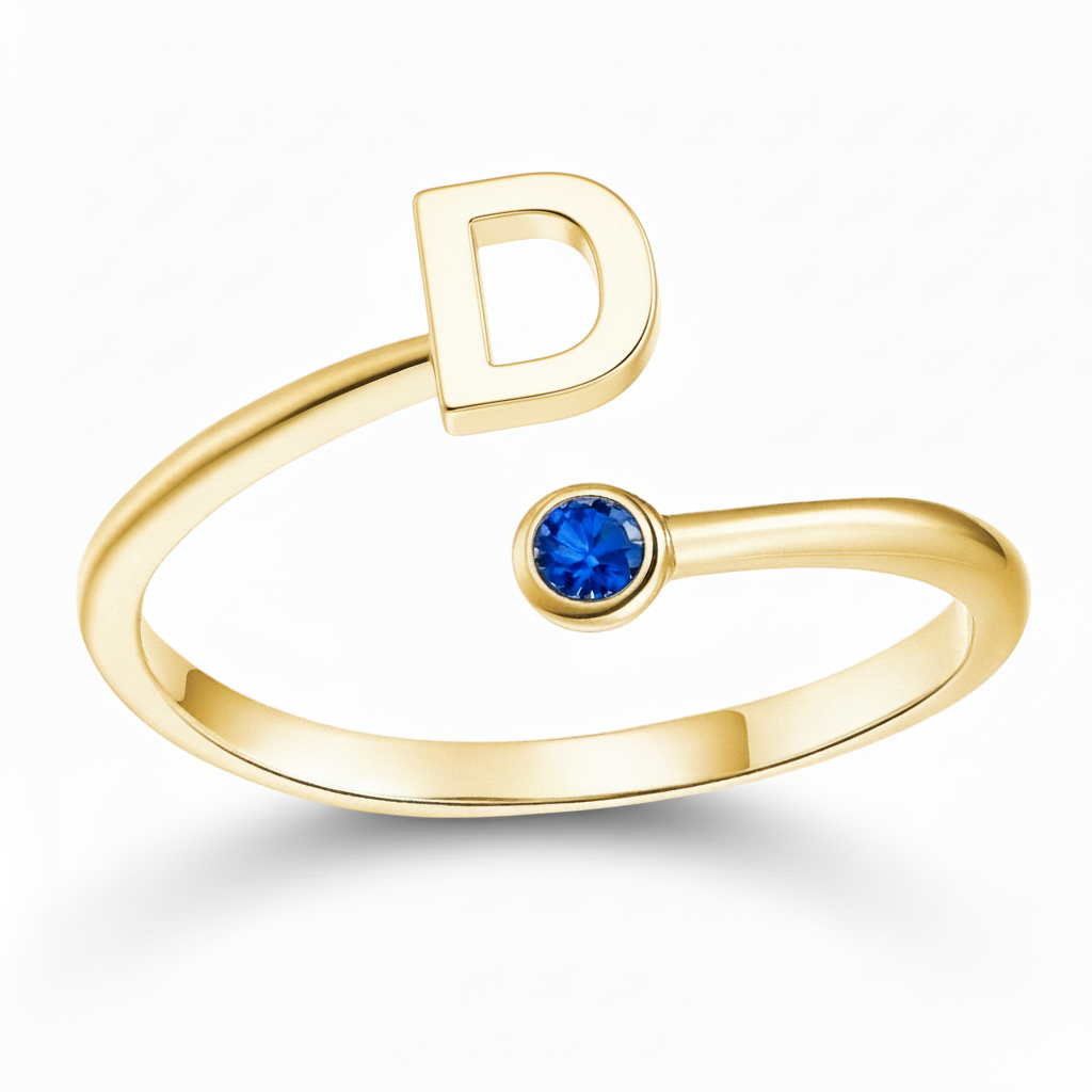 Justerbar Initial Ring "Essence"