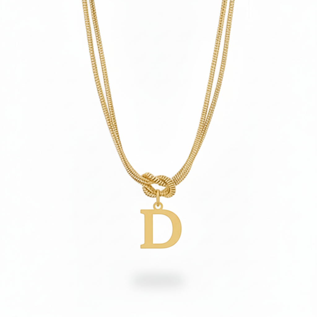Initial Halskæde "Alphabet Knot"