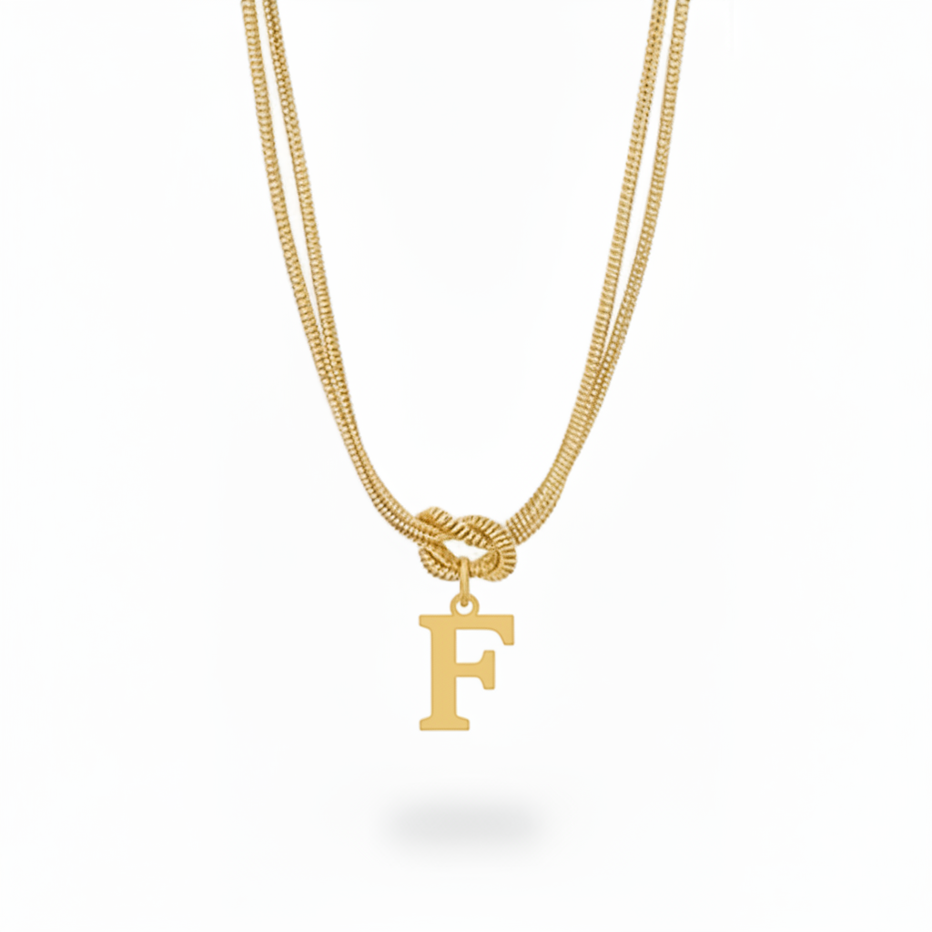 Initial Halskæde "Alphabet Knot"