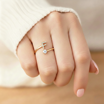 Justerbar Initial Ring "Classic"