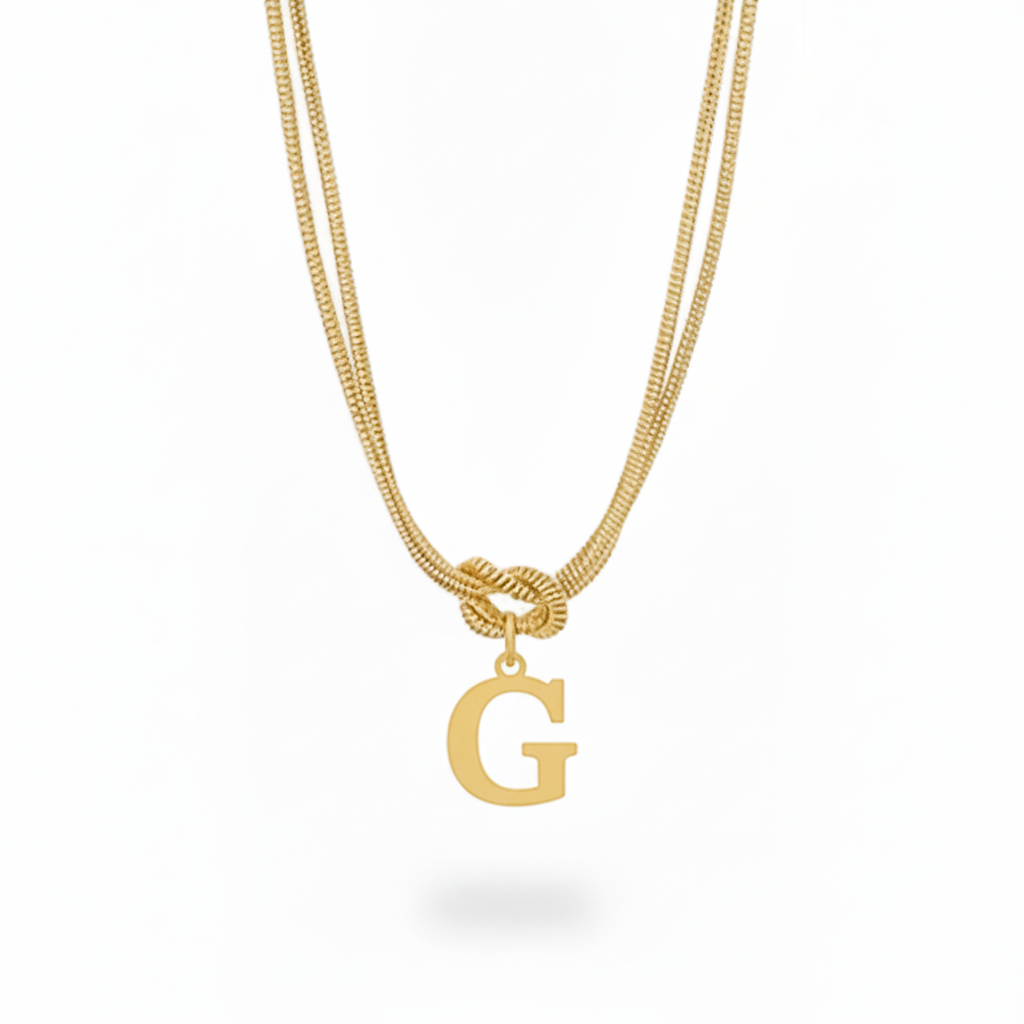 Initial Halskæde "Alphabet Knot"