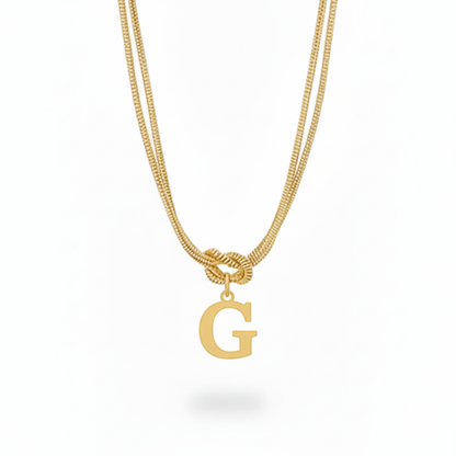 Initial Halskæde "Alphabet Knot"