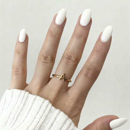 Justerbar Initial Ring "Chic"