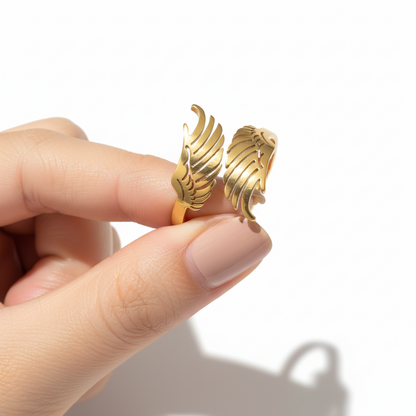Justerbar ring "Angel wings"