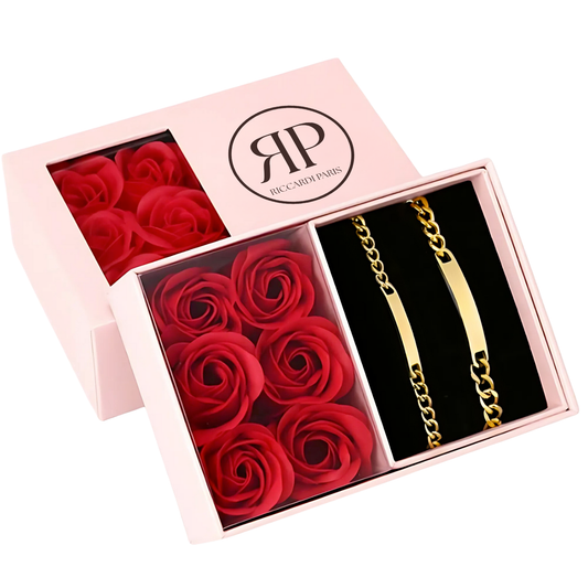 Overlegen armbåndssæt "Love Locked"