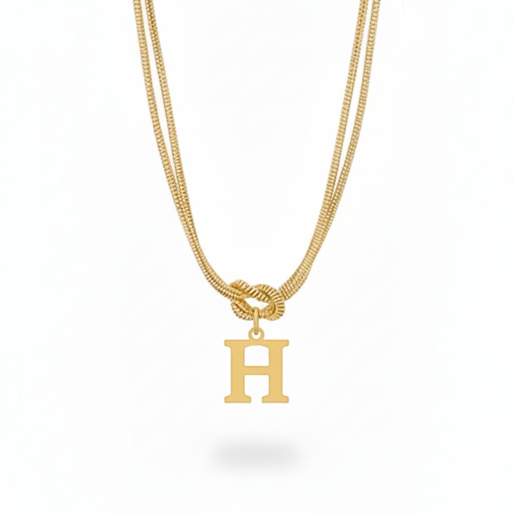 Initial Halskæde "Alphabet Knot"
