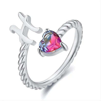 Justerbar Initial Ring "Mermaid Tail"