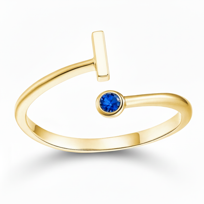 Justerbar Initial Ring "Essence"