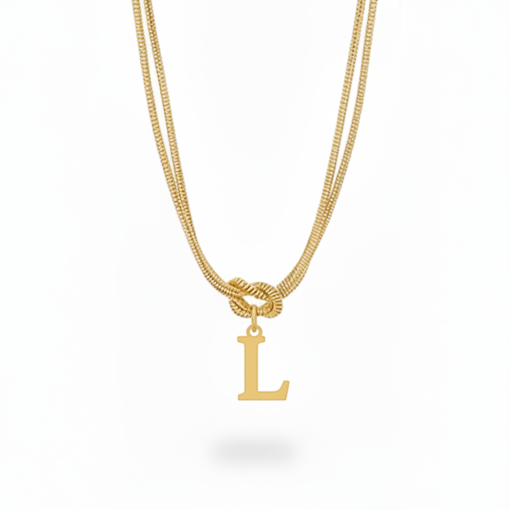 Initial Halskæde "Alphabet Knot"