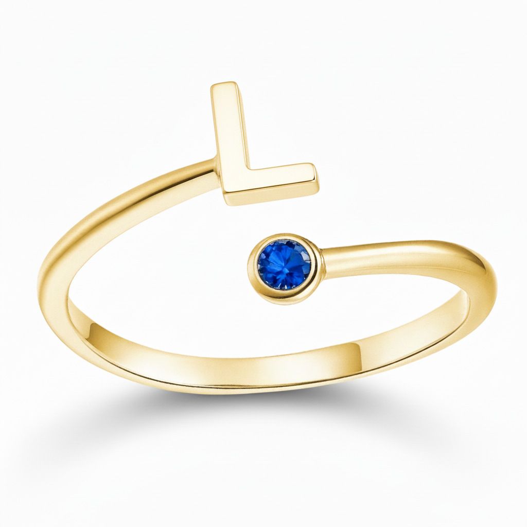 Justerbar Initial Ring "Essence"