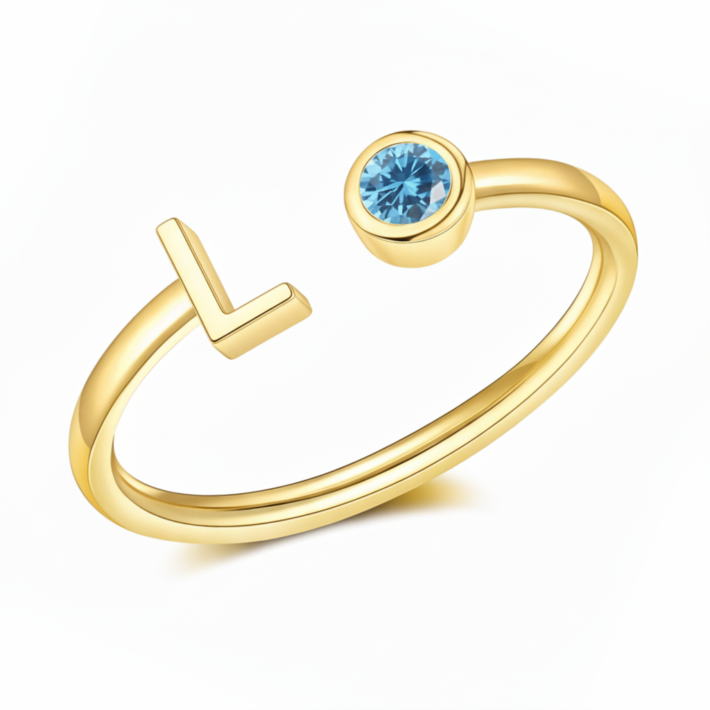 Justerbar Initial Ring "Essence"