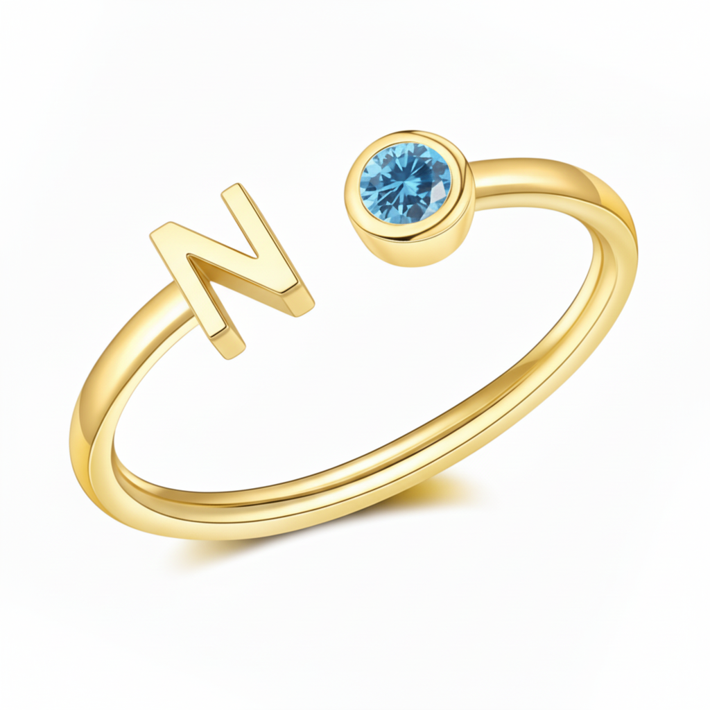 Justerbar Initial Ring "Essence"