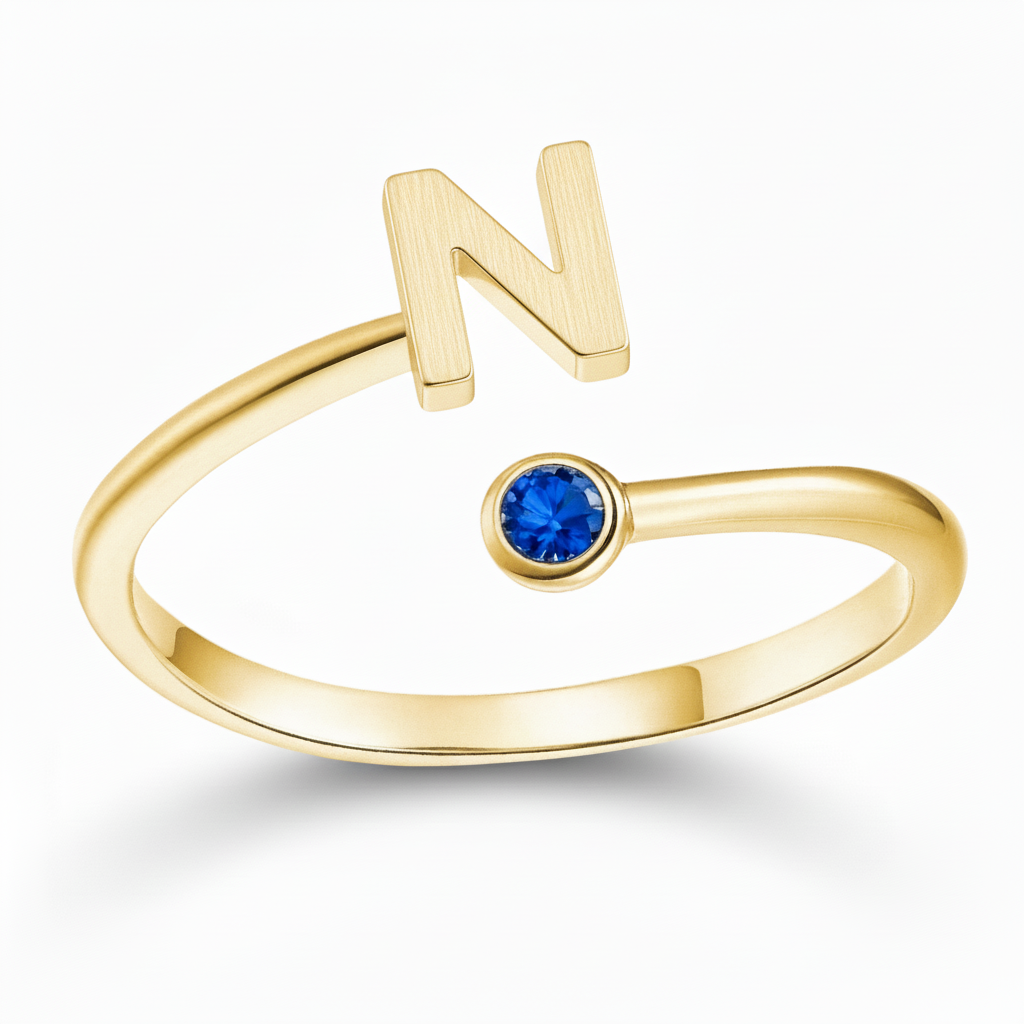 Justerbar Initial Ring "Essence"