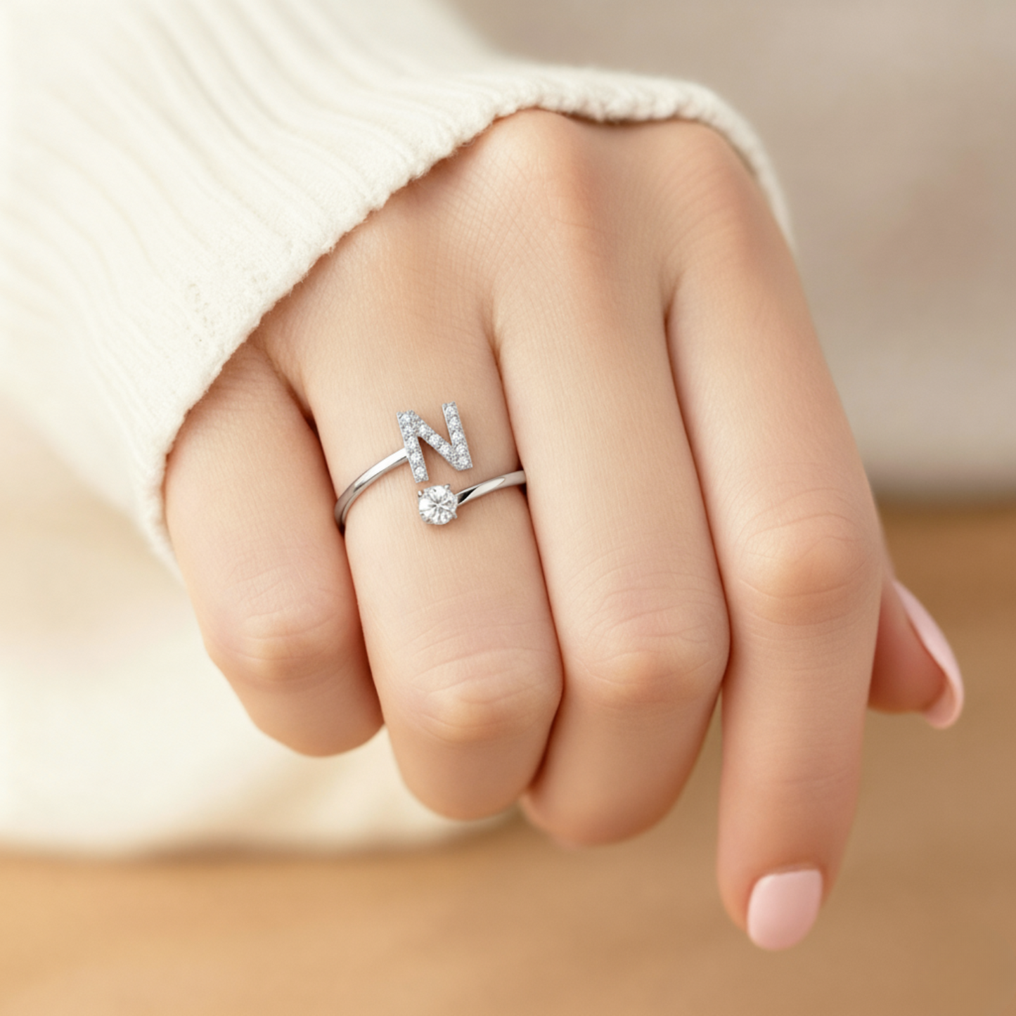 Justerbar Initial Ring "Classic"