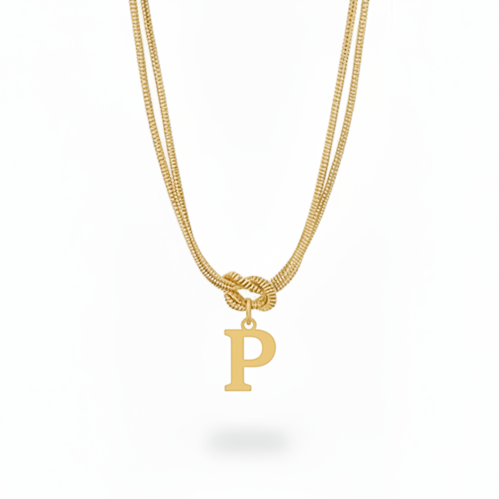 Initial Halskæde "Alphabet Knot"