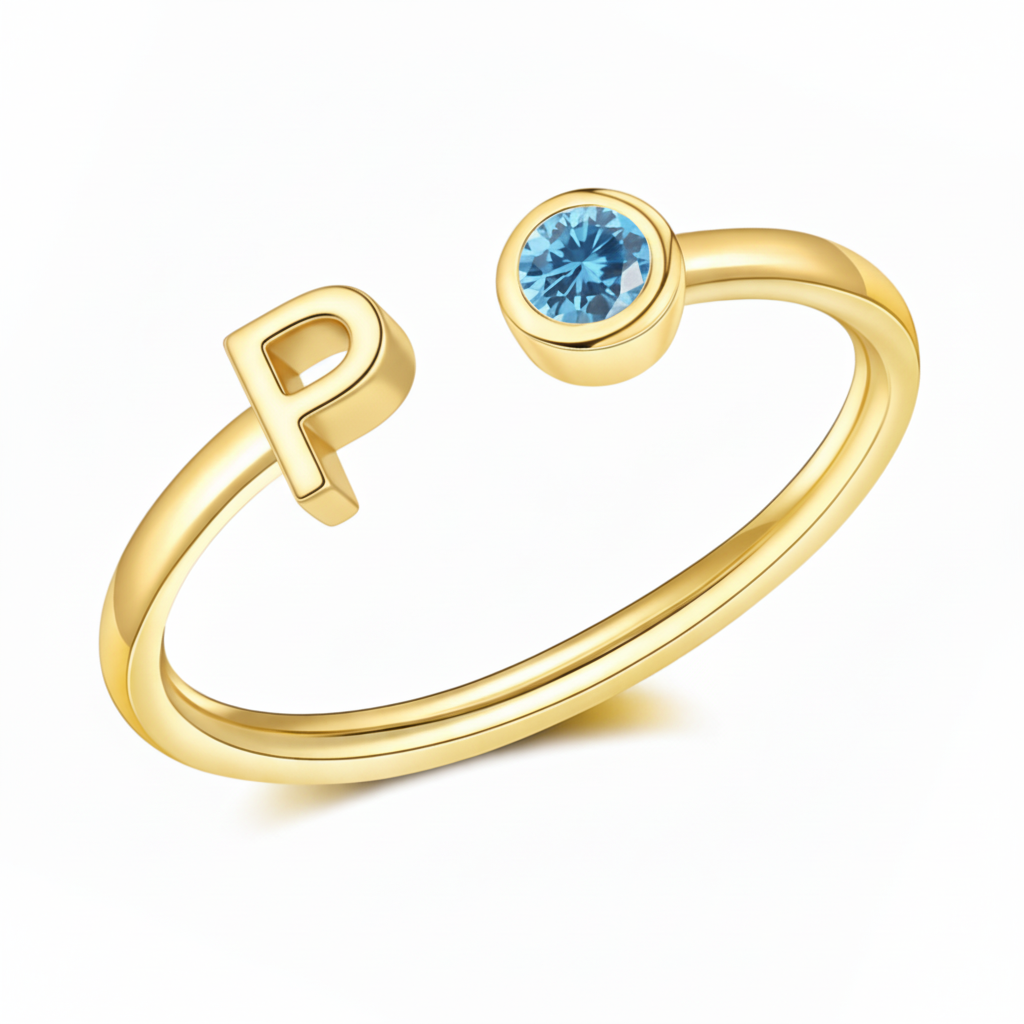 Justerbar Initial Ring "Essence"
