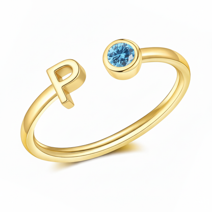 Justerbar Initial Ring "Essence"