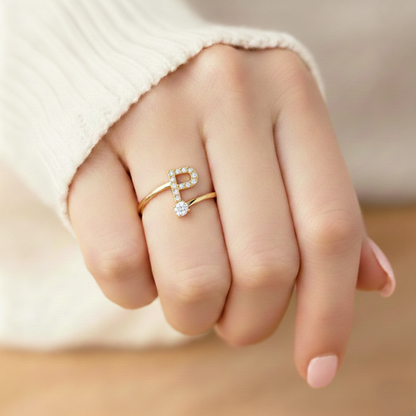 Justerbar Initial Ring "Classic"
