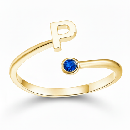 Justerbar Initial Ring "Essence"