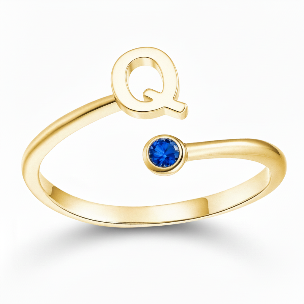 Justerbar Initial Ring "Essence"